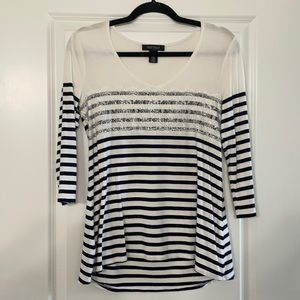 White House Black Market 3/4 sleeve t shirt